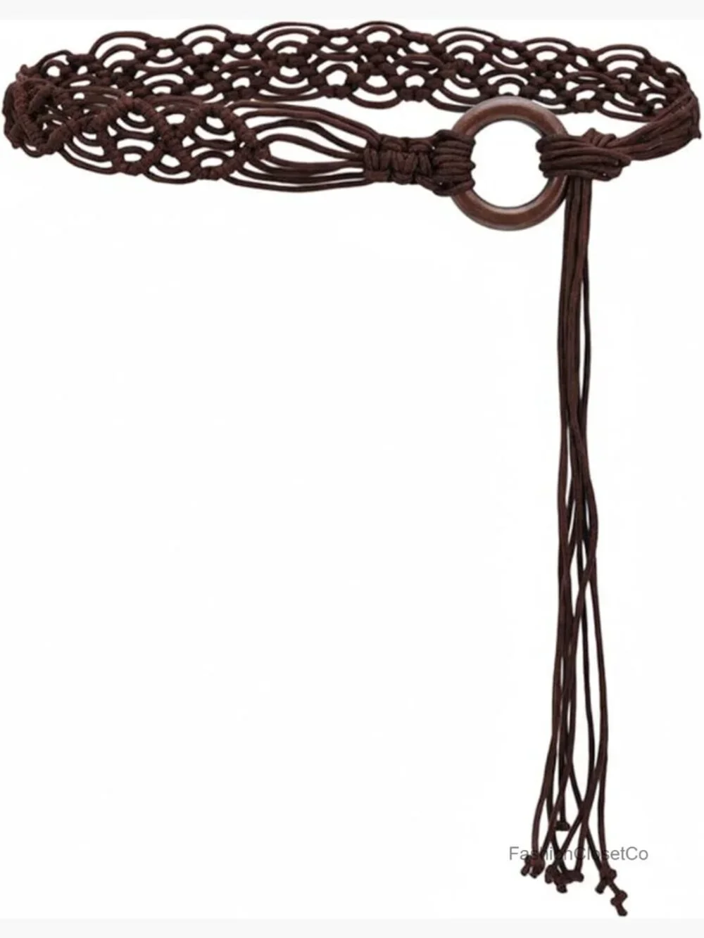 Boho Woven Braided Belt - Tassel Rope Waist Belt for Dresses